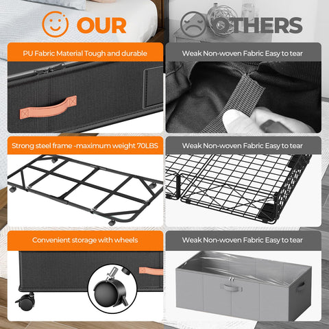 Ashwanth storage bin with handles offers multi-angle access.