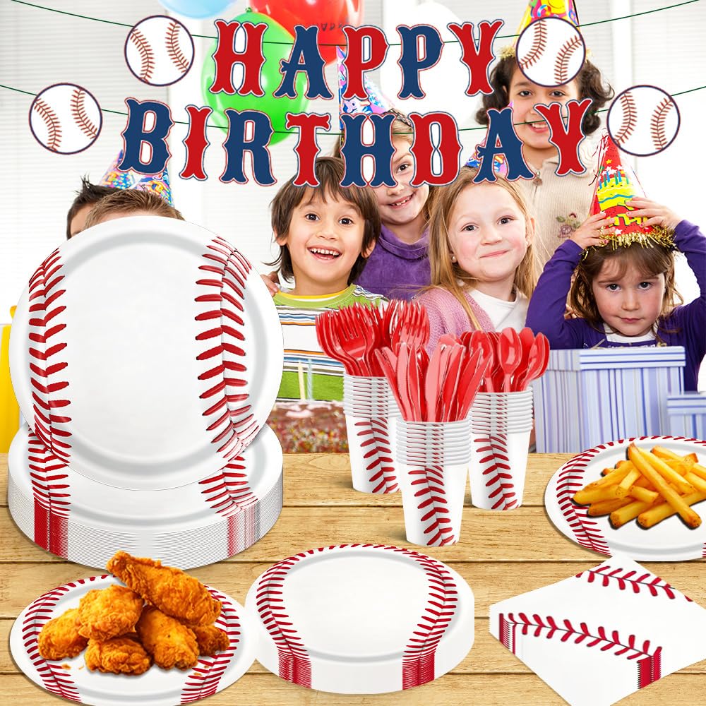 ASLERMURE baseball banner highlights the party theme and creates instant photo-ready decor.