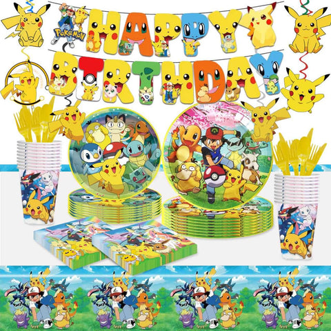 Aslike banner showcases anime characters, creating a vibrant birthday backdrop for photos