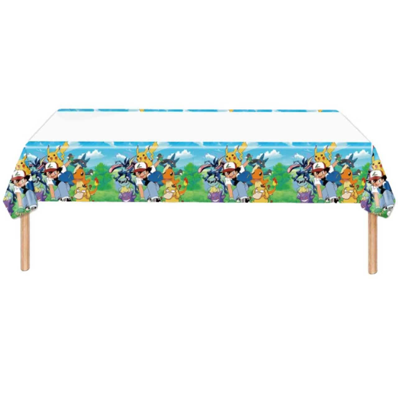 Aslike tablecloth provides a smooth dining surface for gatherings and easy cleanup