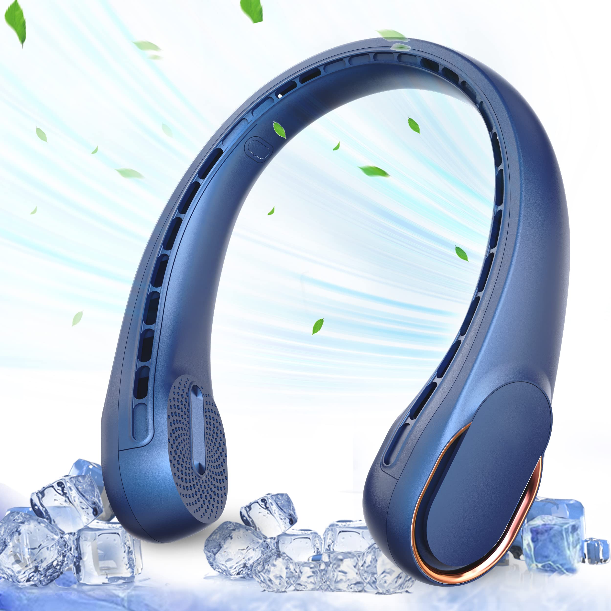 ASNUG neck fan bladeless safety for worry-free use around hair at home and outdoors