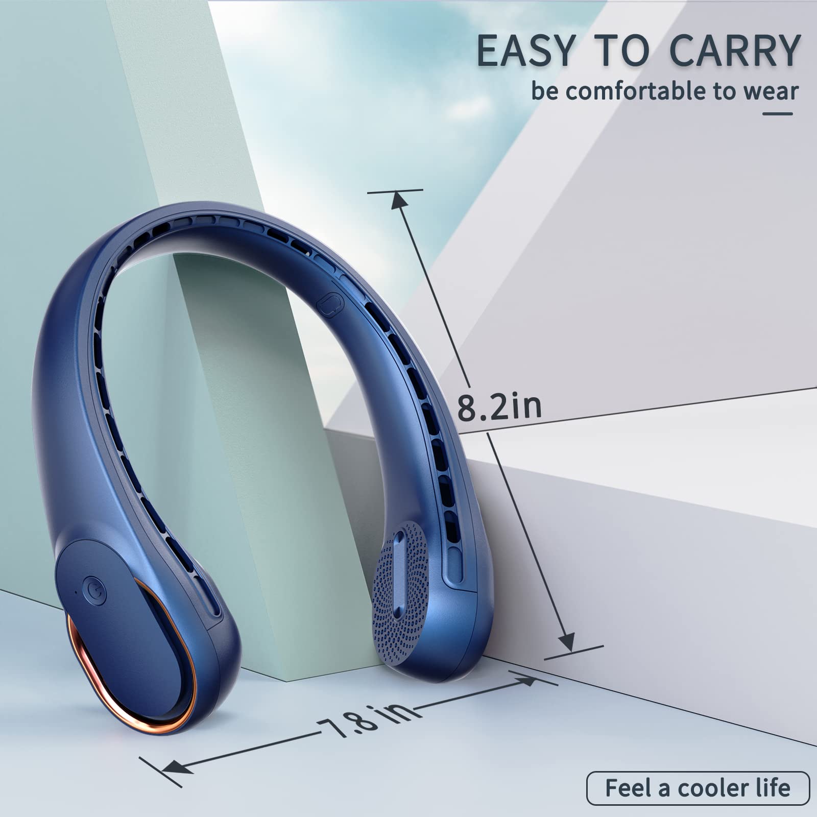 ASNUG neck fan portable for outdoor use during work travel or sports