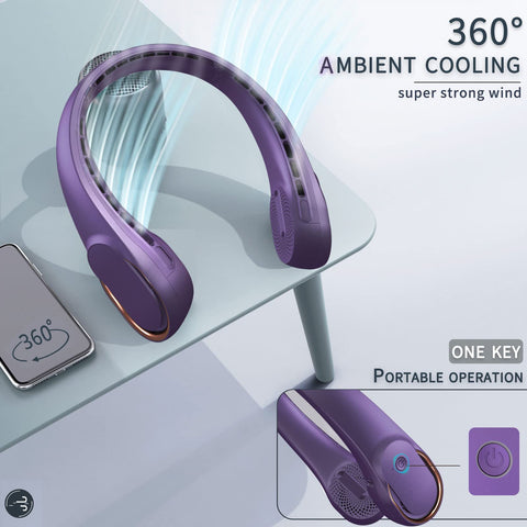 ASNUG neck fan's 4000mAh battery powering hours of cooling.