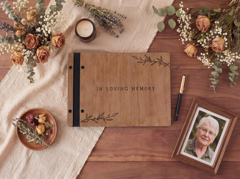 Lined pages offer ample space for heartfelt messages from attendees.