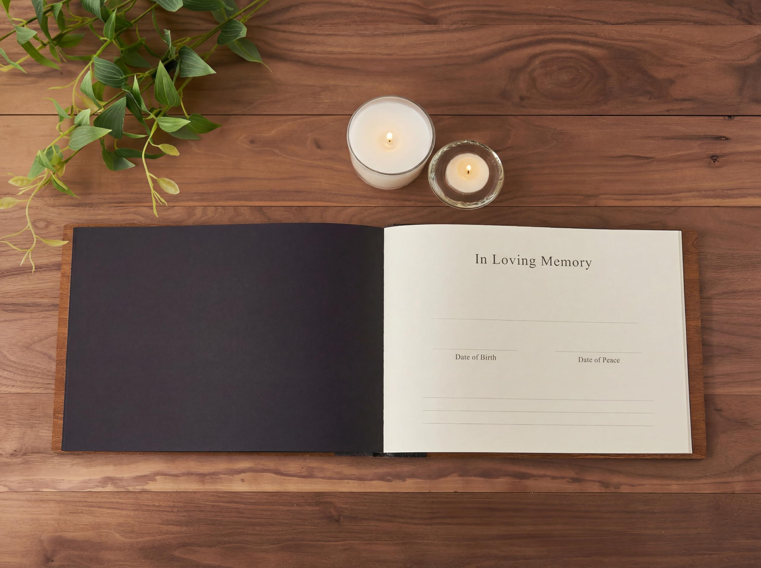 Premium pen and holder included for smooth writing anywhere.