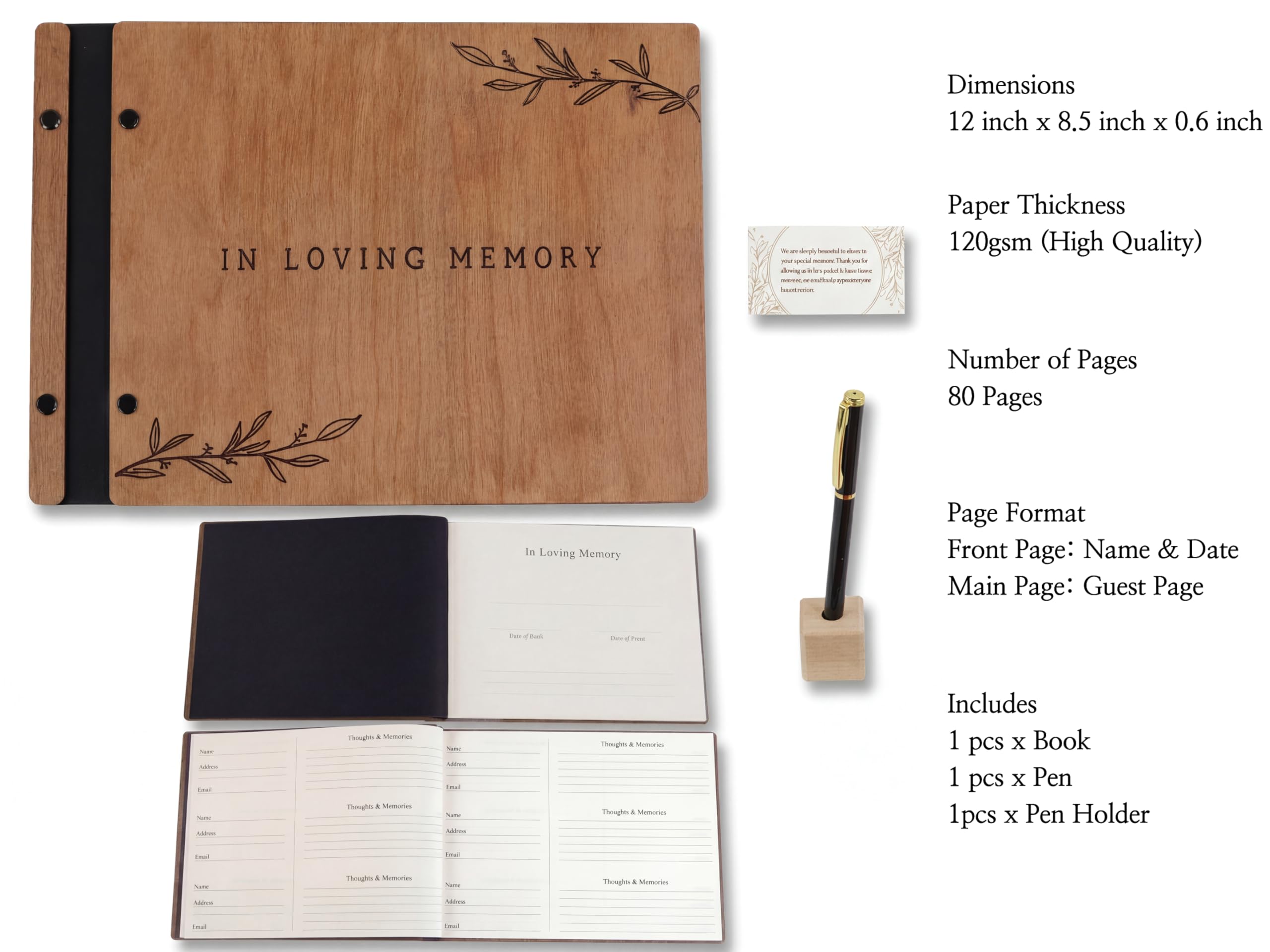 Thoughtful layout helps guests leave legible, meaningful messages.