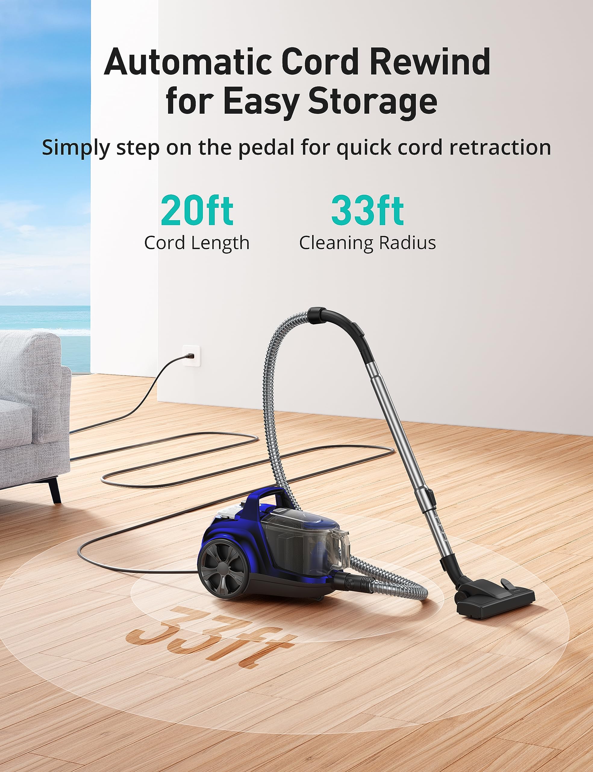 Aspiron attachments laid out for hard floors, carpet, pet hair, and upholstery