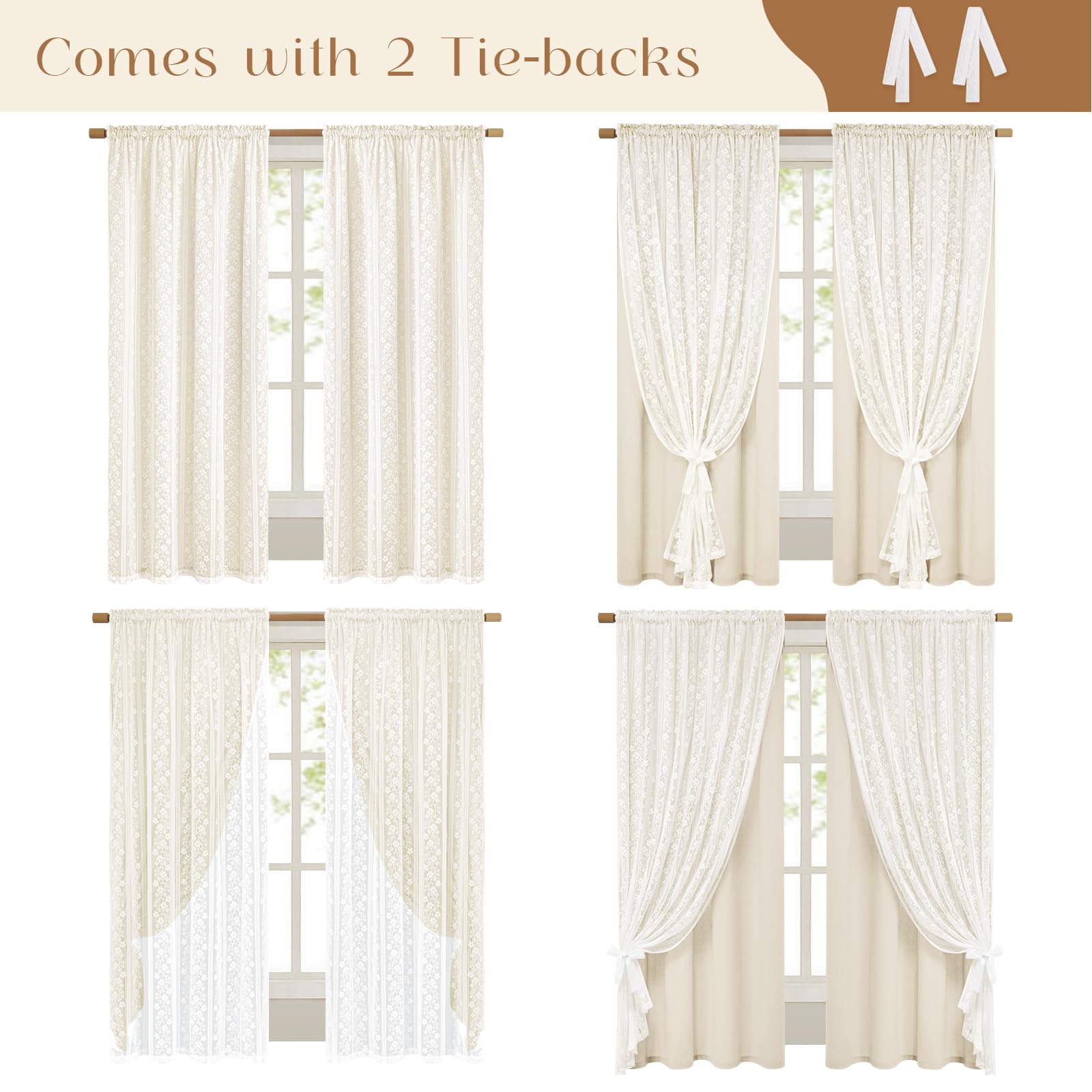 ASPMIZ curtains with rod pocket fit standard rods for easy installation