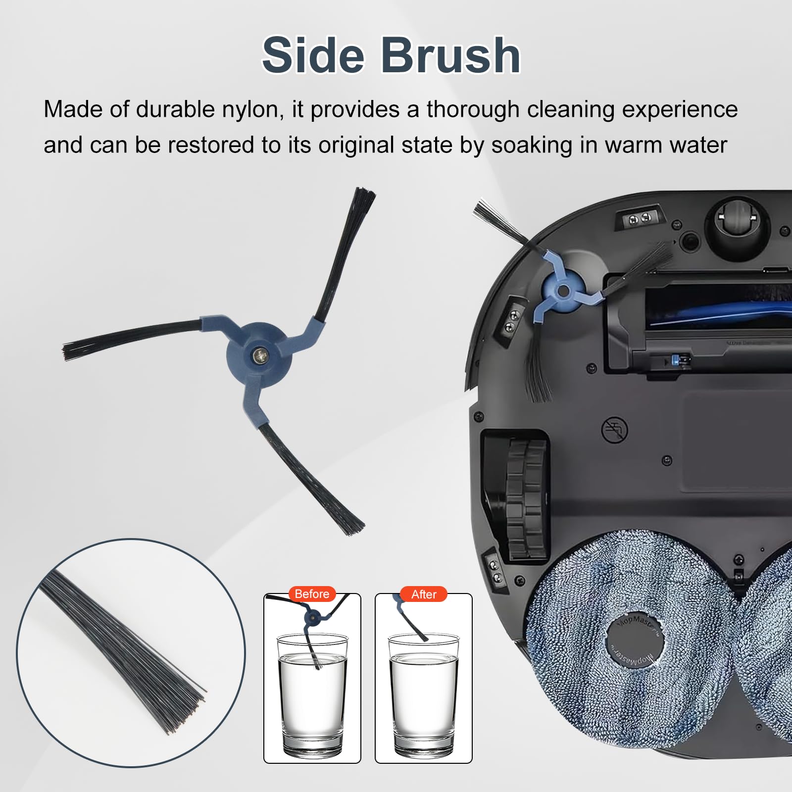 Asrhine X10 Pro Omni cleaning brush helps quick maintenance.