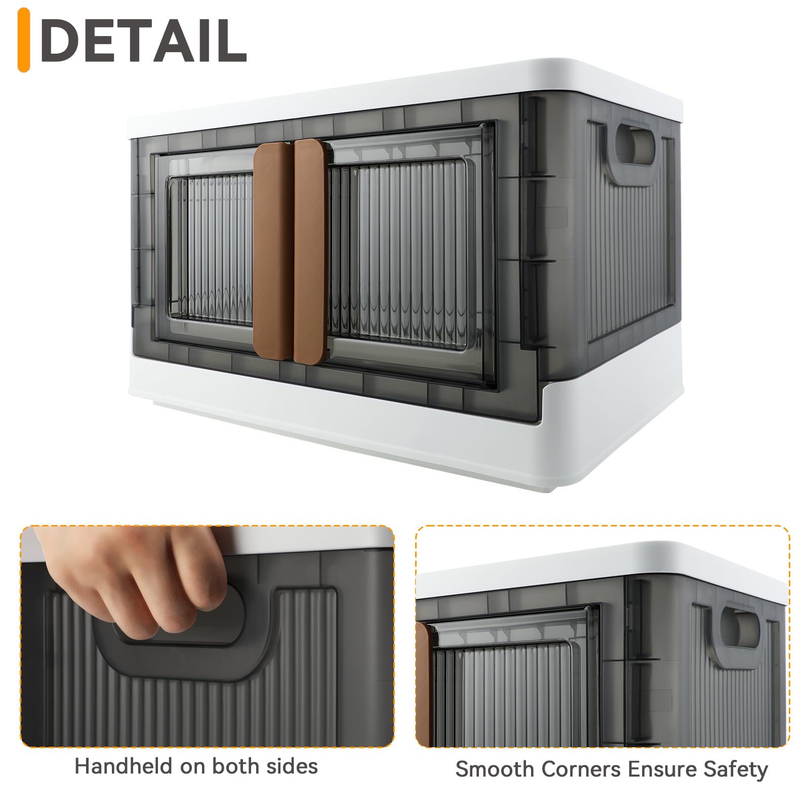 AssHMKIT bin with side handles for effortless moving between rooms