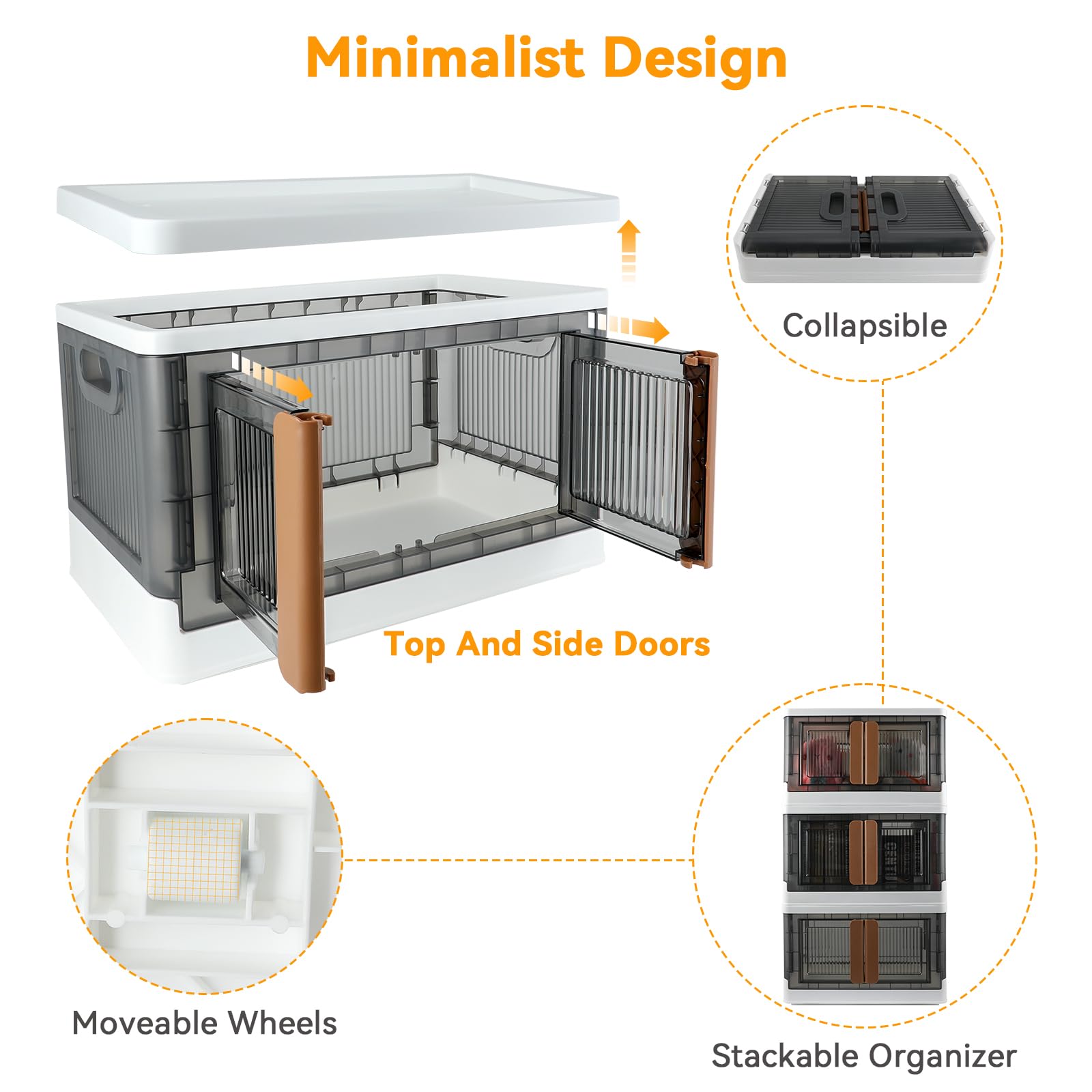AssHMKIT storage bin that is stackable to expand storage space