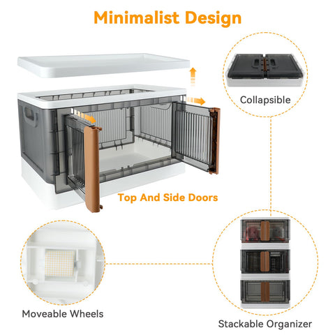 AssHMKIT storage bin that is stackable to expand storage space