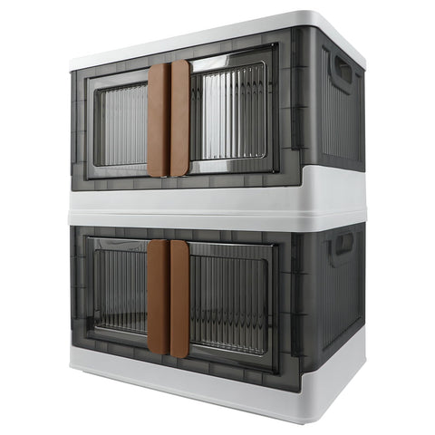 AssHMKIT storage bin with transparent front and top opening for easy access