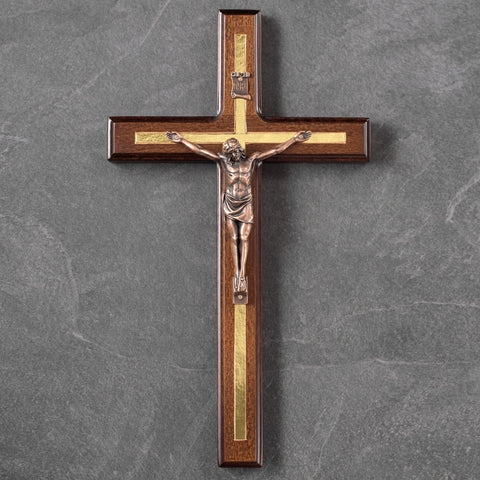 Asterom 12-inch crucifix creates a bold centerpiece in any room.