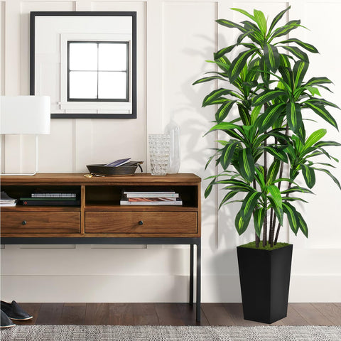 ASTIDY faux Dracaena with moss base adding natural texture.