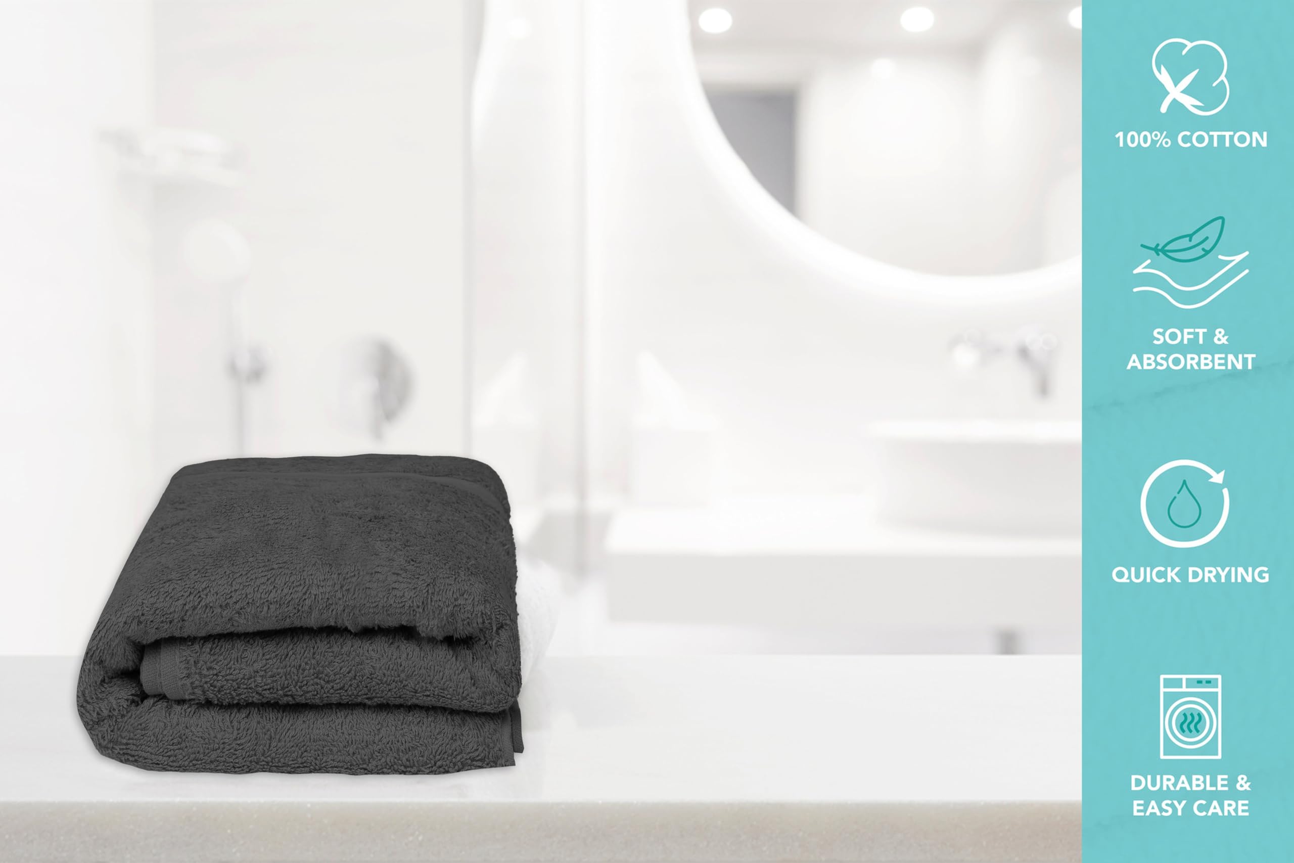 ASTILTEX quick-dry towel assists hygiene after use with faster drying.