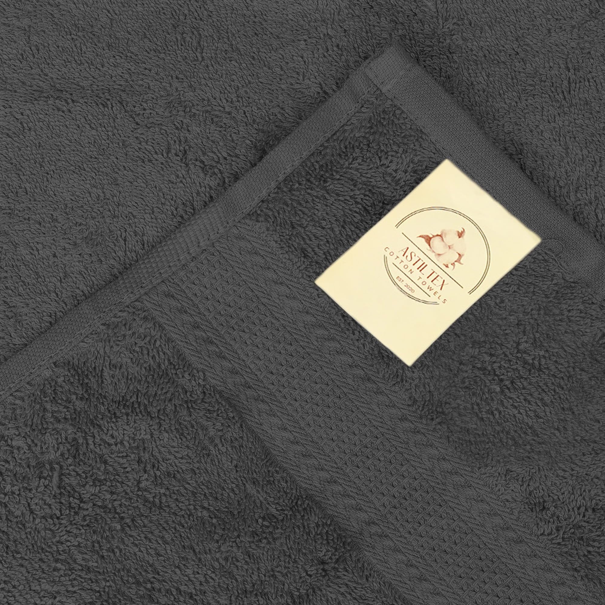 ASTILTEX large 24x50 inch towel shown for full-body drying.
