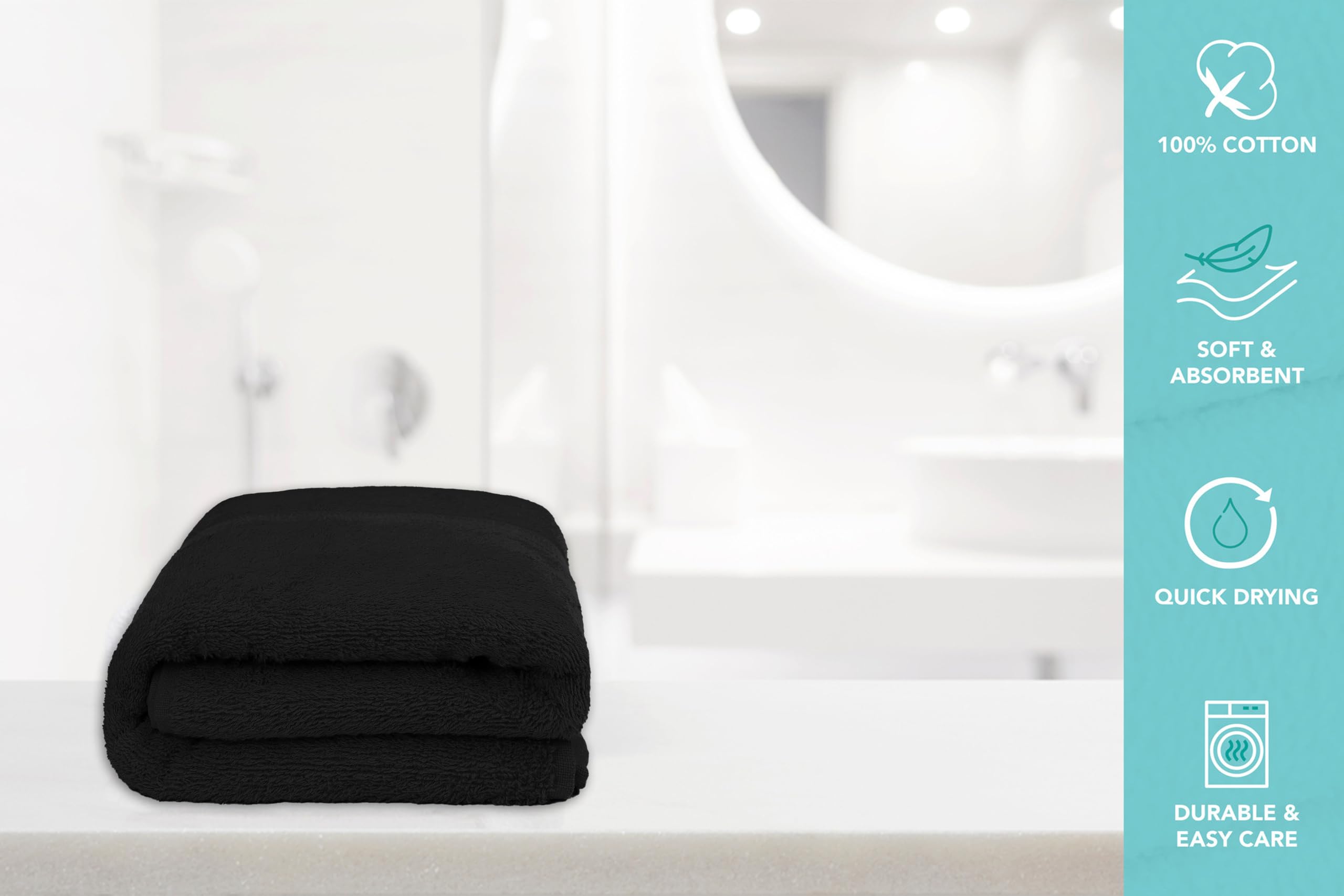 ASTILTEX towel absorbency test image highlights high moisture uptake.