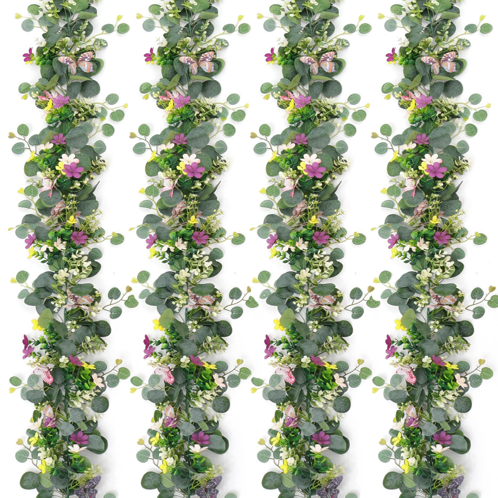 ASTNIC daisy garland with butterflies decorates wedding tables with vibrant color.