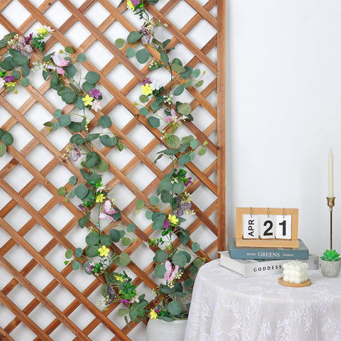 ASTNIC daisy garland with butterflies enhances mantels for festive celebrations.