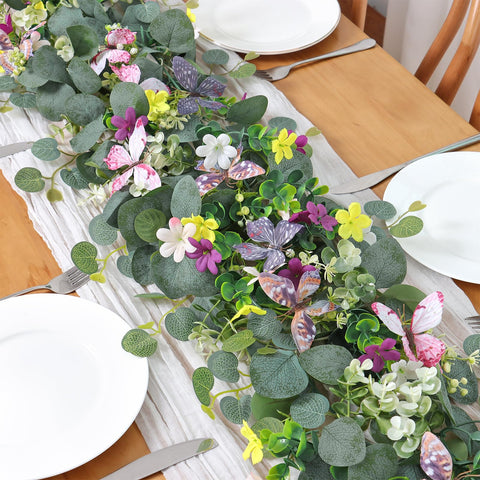 ASTNIC garland features 3D butterflies that flutter for lively ambiance.