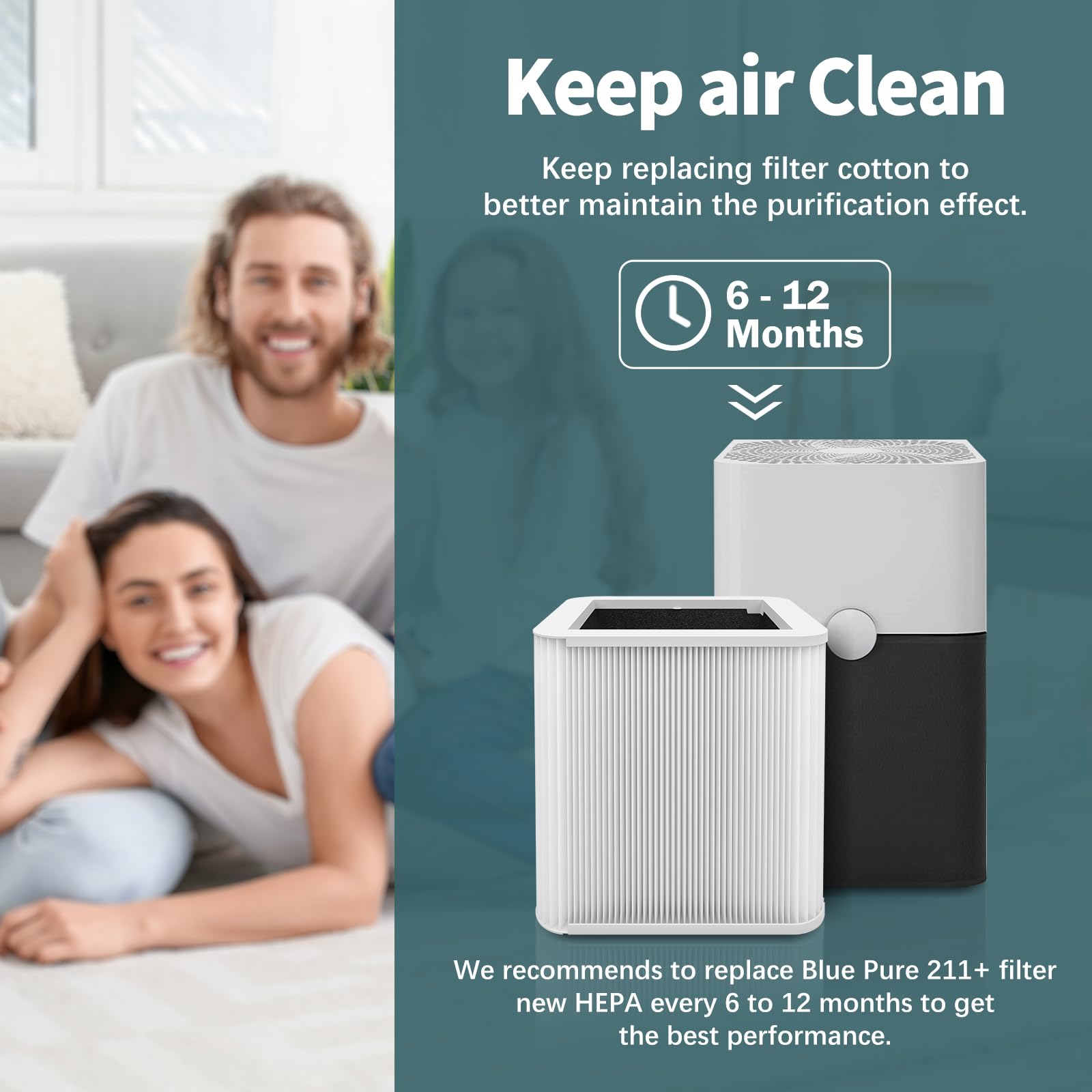 Astrair odor-removal and fine-particle filtration benefits visible in the cross-section.