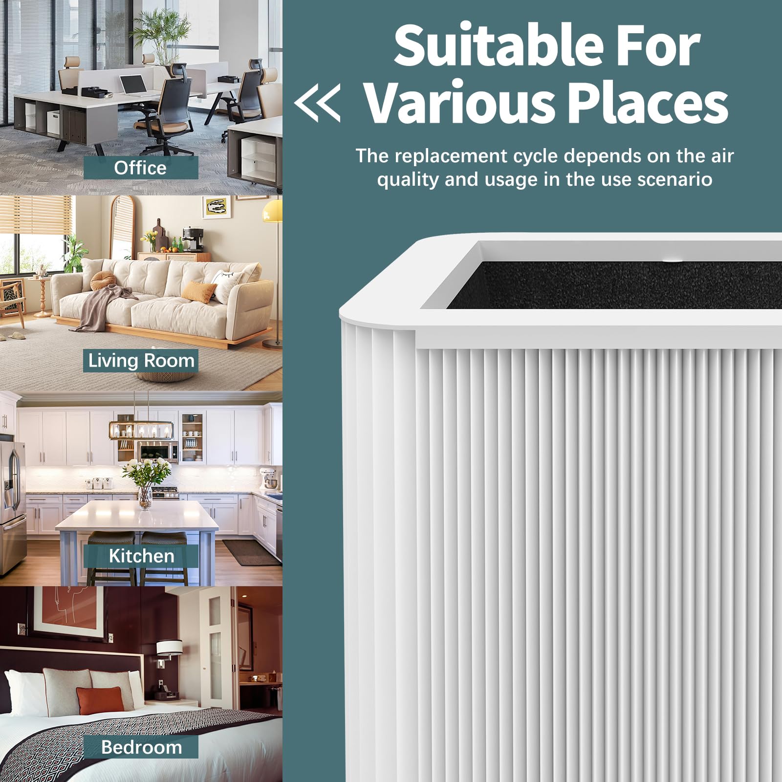 Astrair packaged filter box demonstrates clear contents and ready-to-use replacement.