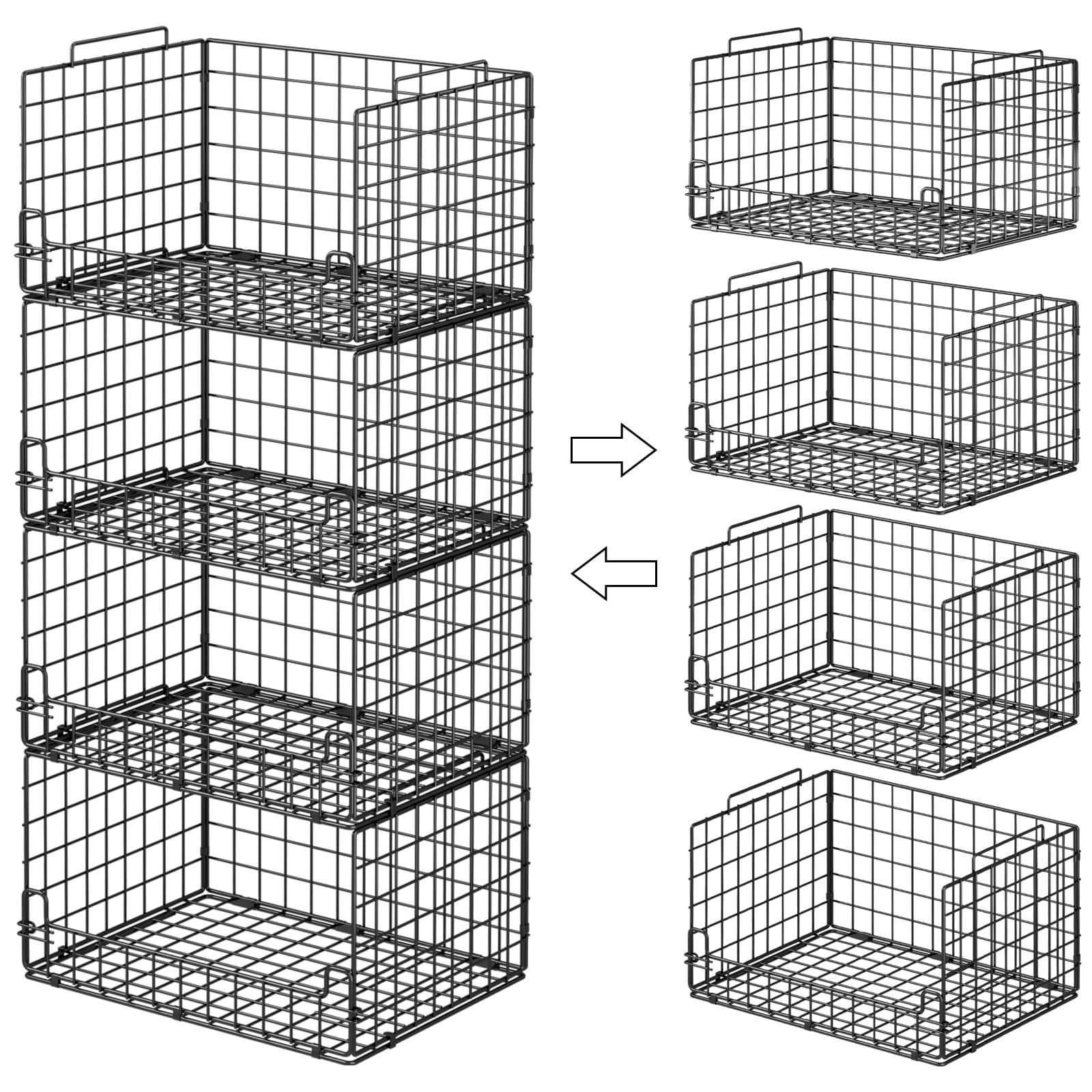 Astrorhine 4-Tier stackable bin folded for compact space-saving storage.