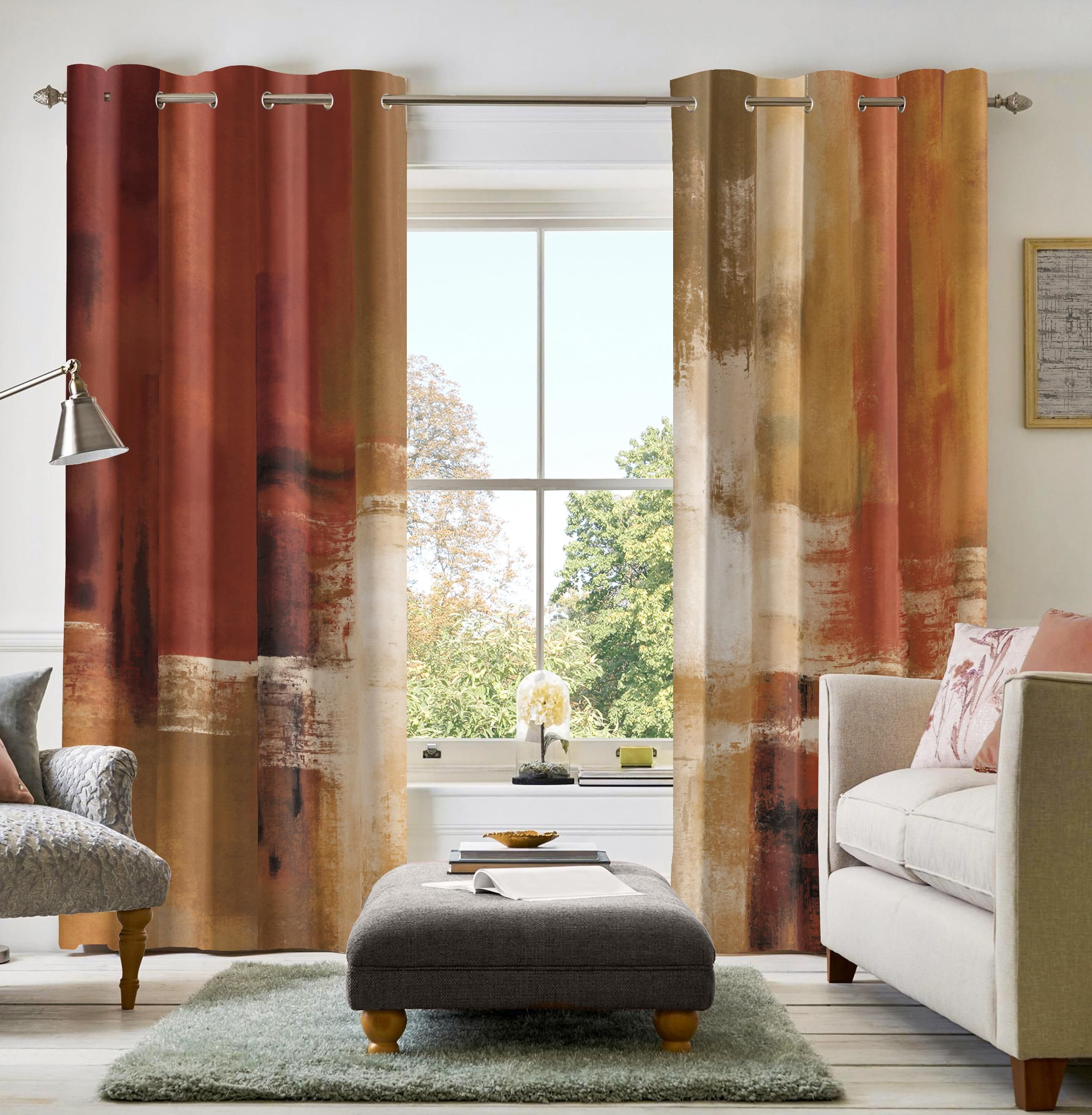 The heavy weave helps dampen outside noise for calmer spaces.