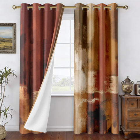 Asuexpect burnt orange curtains offer a soft, skin-friendly drape.