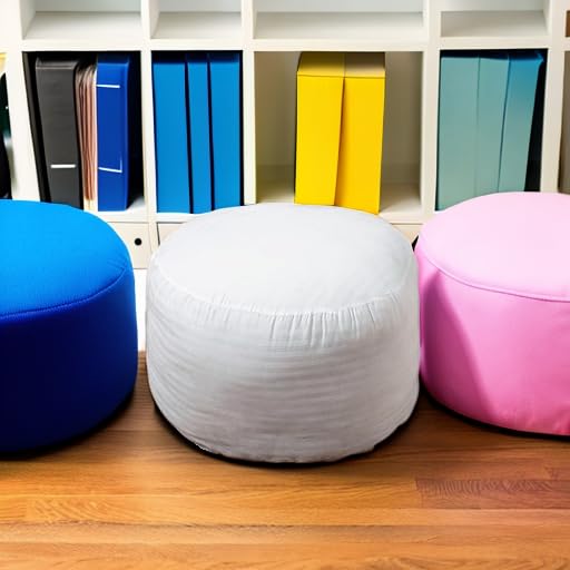 Asuprui Pouf Filler in use inside a round pouf for seating.