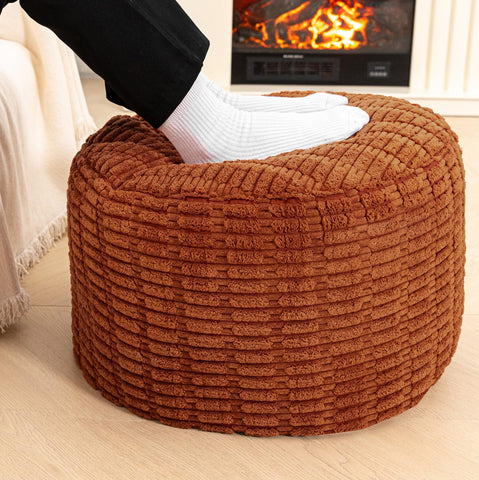 Asuprui pouf ottoman compact design easy to move in living spaces.