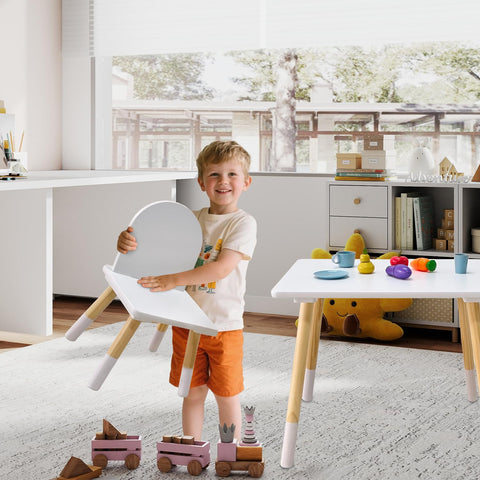 Asweets smooth surface that's easy to wipe clean after crafts or snacks.