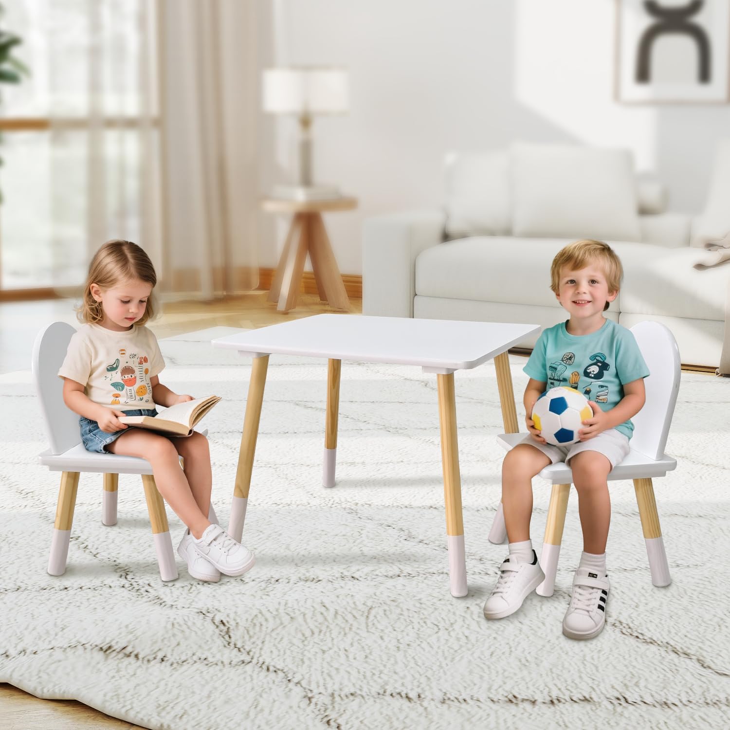 Asweets toddler chairs with ergonomic backrests for comfortable seating.