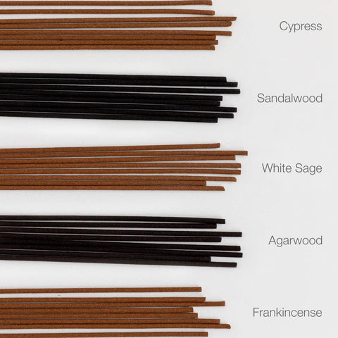 Asayu Japan sandalwood incense stick close-up highlighting natural woody aroma.