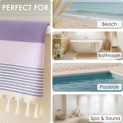 ATANI towel folds compactly for travel-ready packing.