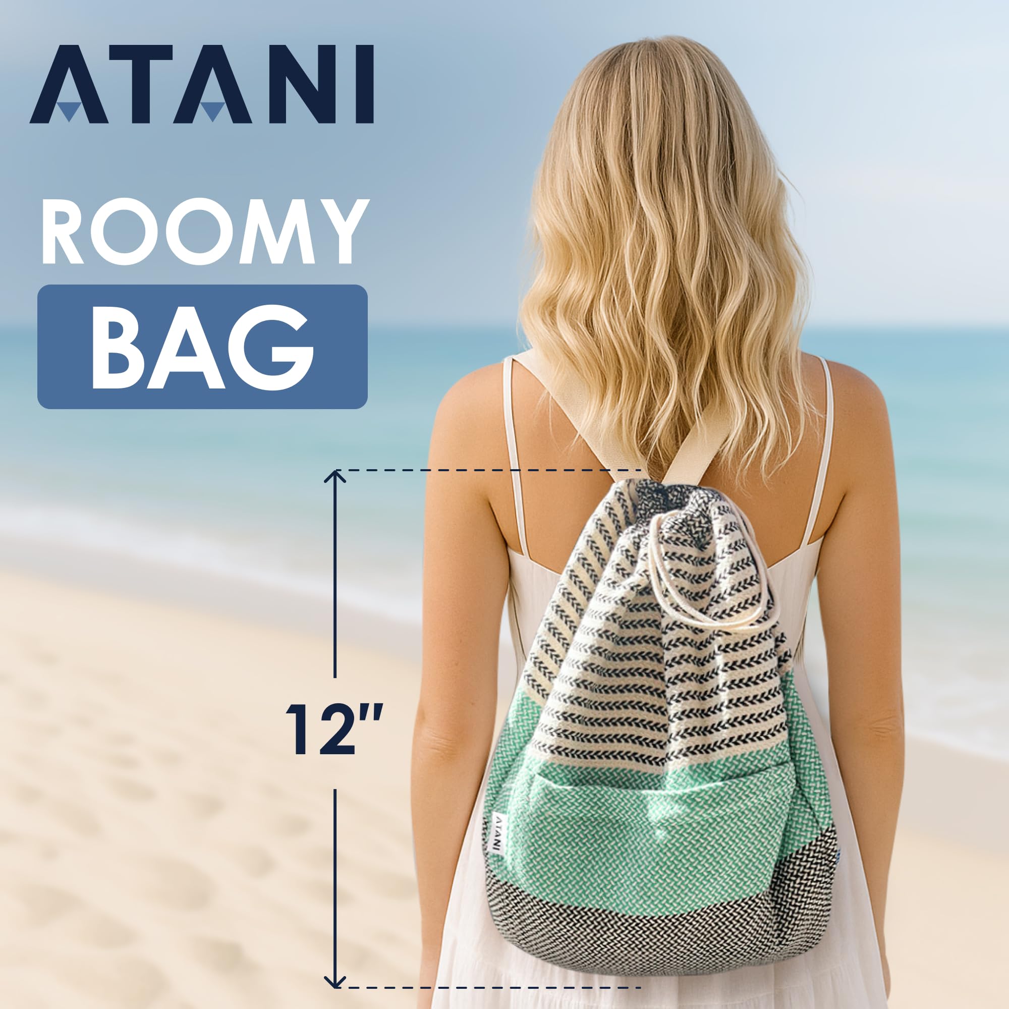 ATANI sand-shake weave releases grit easily from surfaces.