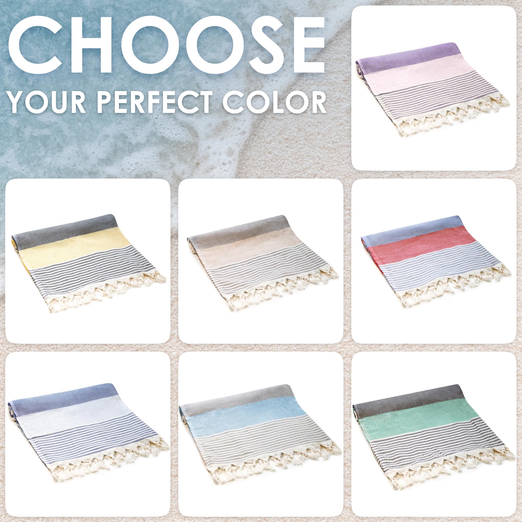 ATANI towel's zip pocket secures essentials near sand.
