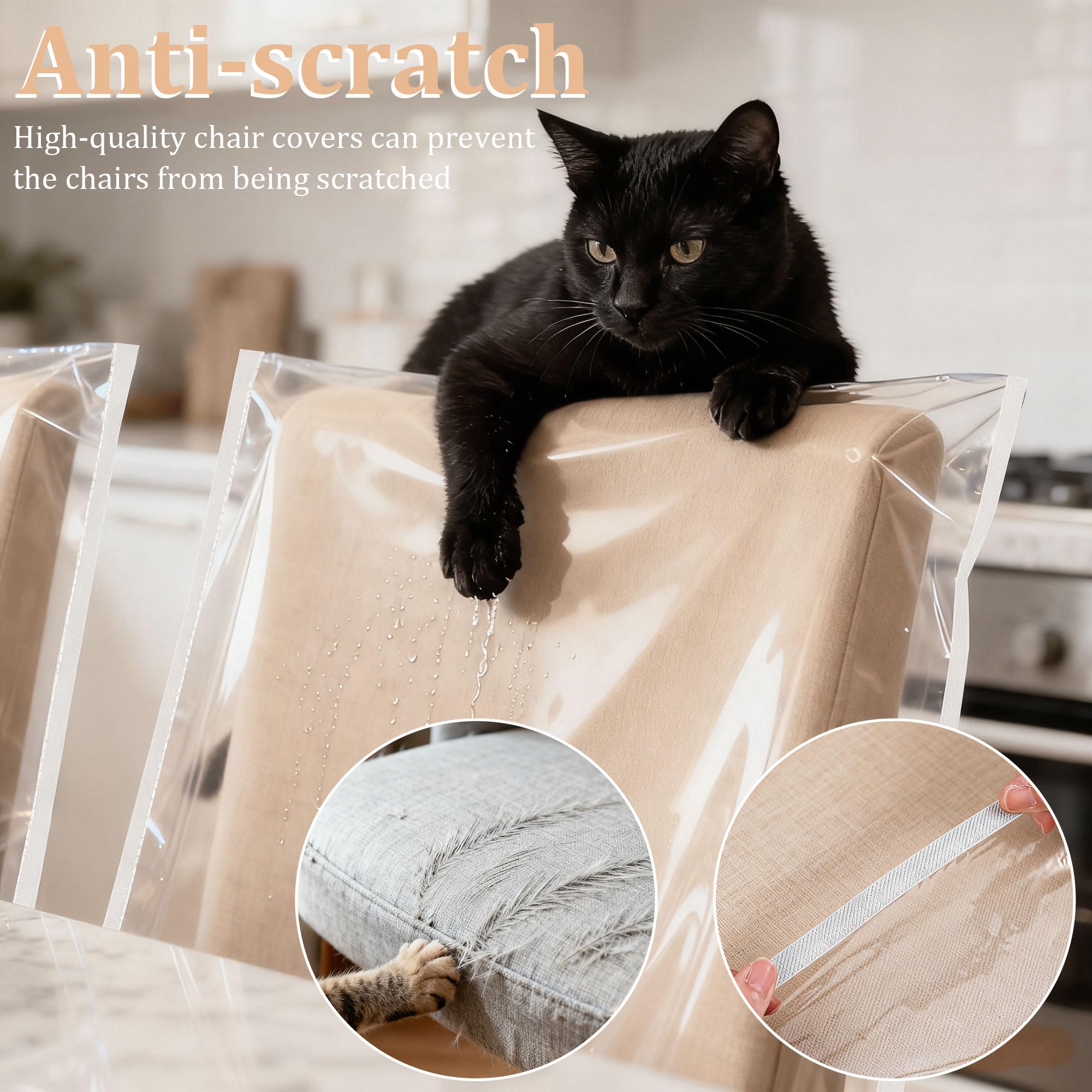 ATDRU transparent chair cover preserves chair design while protecting from spills
