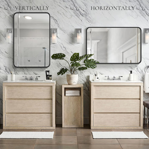 Atilioo mirror vertical hanging option supports versatile room layouts