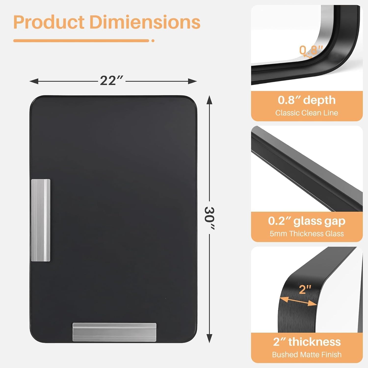 Atilioo mirror demonstrates tempered glass clarity for 1:1 reflection