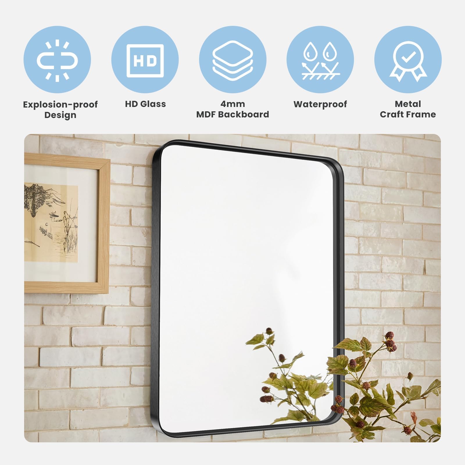 Atilioo anti-rust matte black aluminum frame maintains shine in humidity