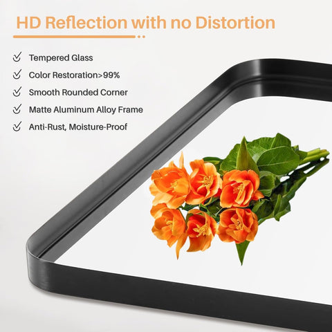 Atilioo vanity mirror over sink provides crisp reflections for grooming