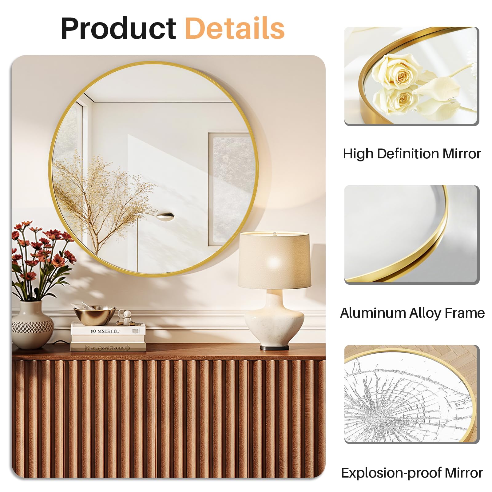 Atilioo mirror that can be wall-mounted or leaned for flexible placement.