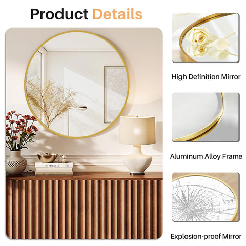 Atilioo mirror that can be wall-mounted or leaned for flexible placement.