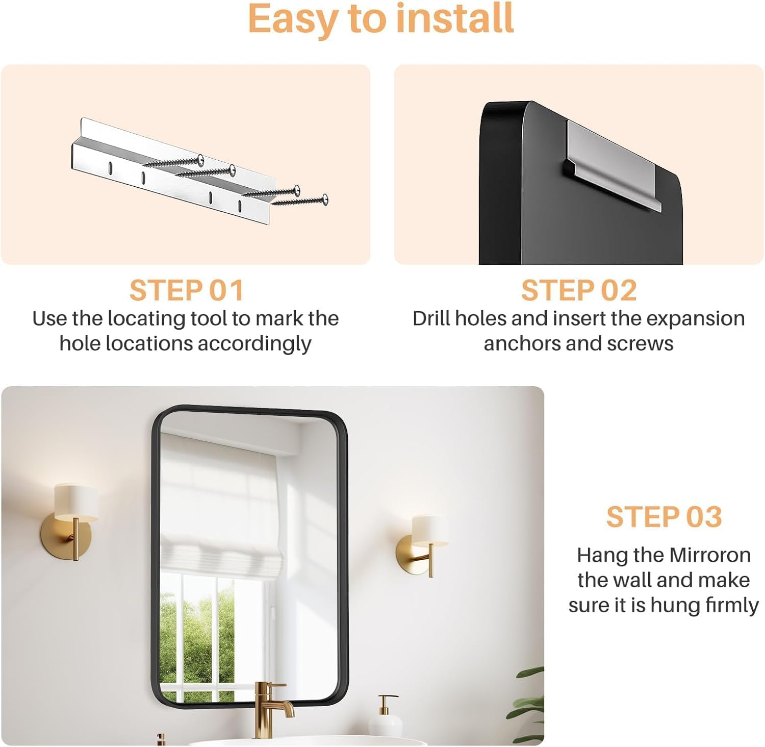 Atilioo wall mounting option shown for vertical or horizontal hanging