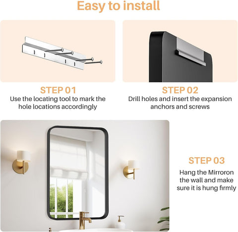 Atilioo wall mounting option shown for vertical or horizontal hanging