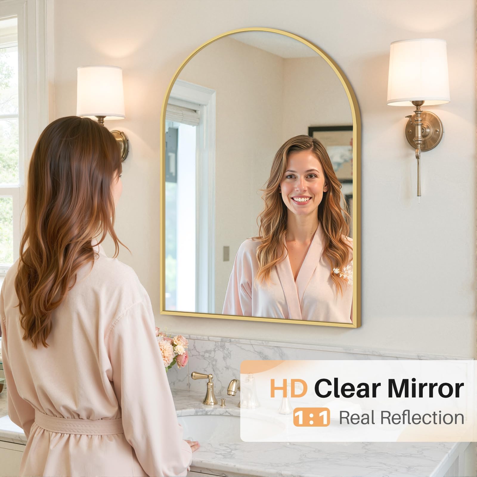 Atilioo bathroom vanity mirror elevates spaces like powder rooms