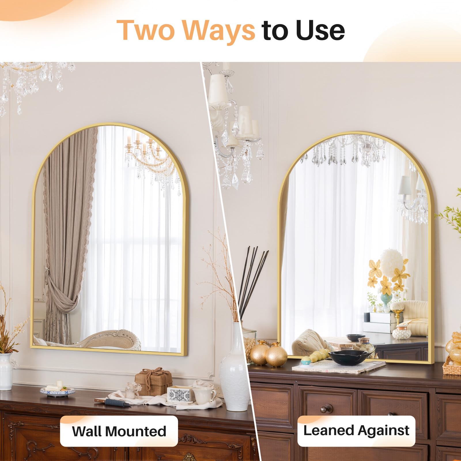 Atilioo matte gold frame resists rust for lasting elegance