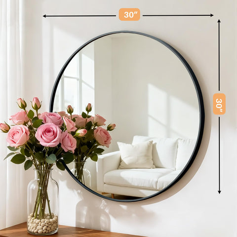Atilioo tempered glass round mirror delivers sharp reflections for precise grooming.